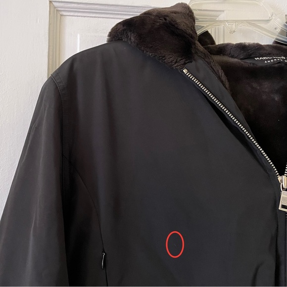 Marc New York Faux Fur Lined Coat, W/Hood, Zips Up & Has String to Adjust Waist - Picture 6 of 16
